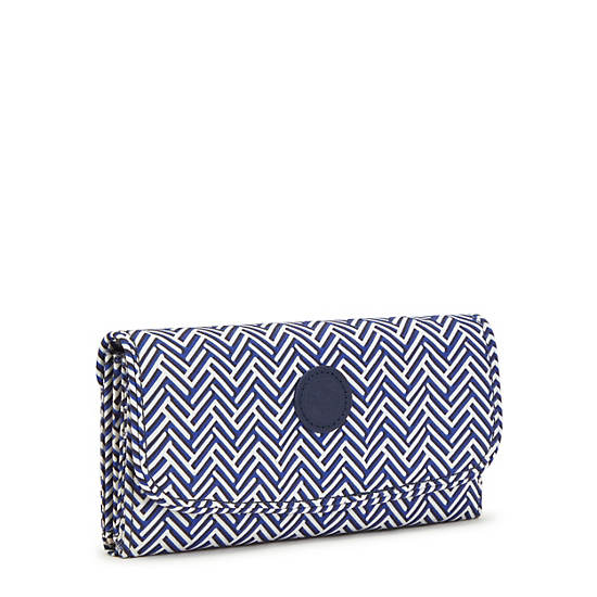 Kipling Money Land Printed Snap Wallet Handbag Urban Chevron | AU 1283GS